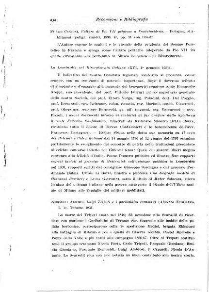 Rassegna storica del Risorgimento organo della Società nazionale per la storia del Risorgimento italiano