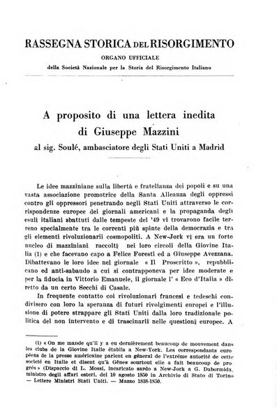 Rassegna storica del Risorgimento organo della Società nazionale per la storia del Risorgimento italiano