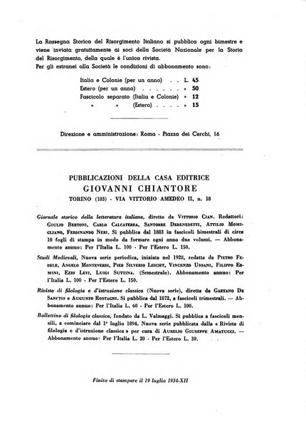 Rassegna storica del Risorgimento organo della Società nazionale per la storia del Risorgimento italiano