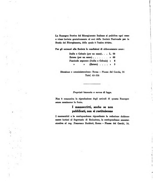 Rassegna storica del Risorgimento organo della Società nazionale per la storia del Risorgimento italiano