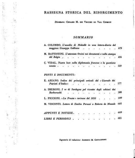 Rassegna storica del Risorgimento organo della Società nazionale per la storia del Risorgimento italiano