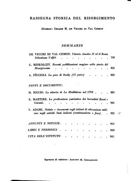 Rassegna storica del Risorgimento organo della Società nazionale per la storia del Risorgimento italiano