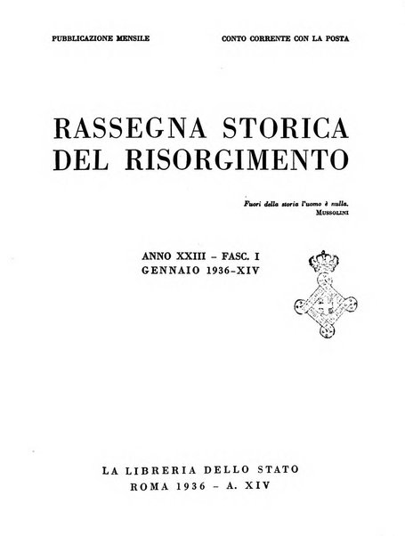 Rassegna storica del Risorgimento organo della Società nazionale per la storia del Risorgimento italiano