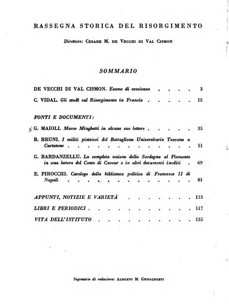 Rassegna storica del Risorgimento organo della Società nazionale per la storia del Risorgimento italiano