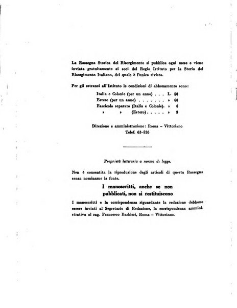 Rassegna storica del Risorgimento organo della Società nazionale per la storia del Risorgimento italiano