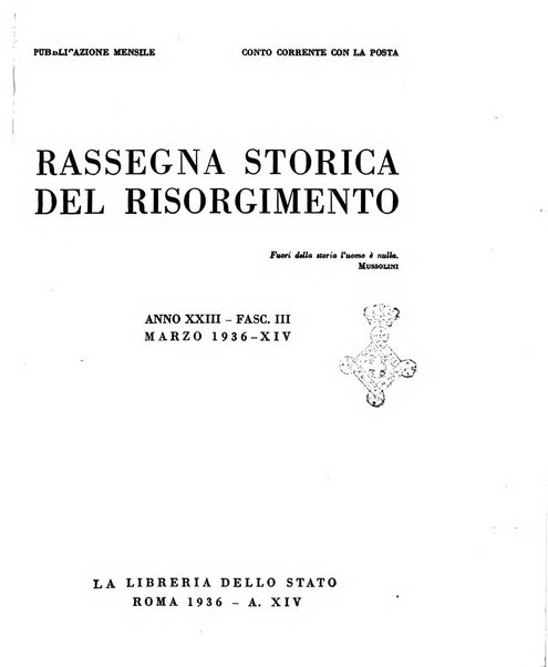 Rassegna storica del Risorgimento organo della Società nazionale per la storia del Risorgimento italiano