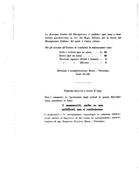 Rassegna storica del Risorgimento organo della Società nazionale per la storia del Risorgimento italiano