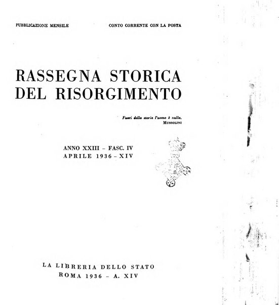 Rassegna storica del Risorgimento organo della Società nazionale per la storia del Risorgimento italiano