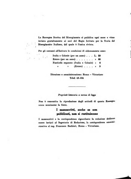 Rassegna storica del Risorgimento organo della Società nazionale per la storia del Risorgimento italiano