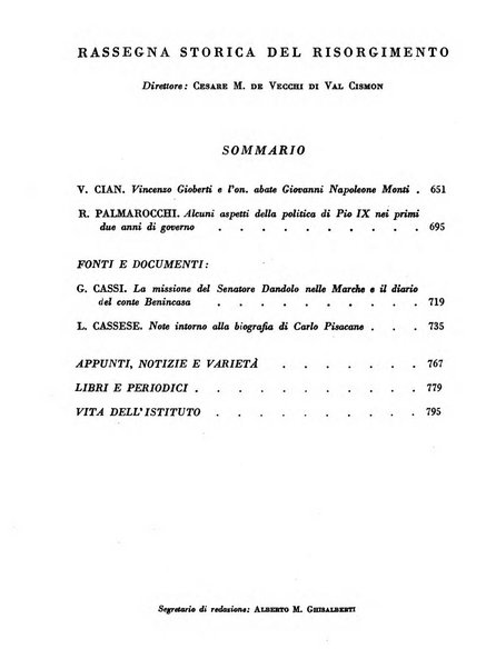 Rassegna storica del Risorgimento organo della Società nazionale per la storia del Risorgimento italiano