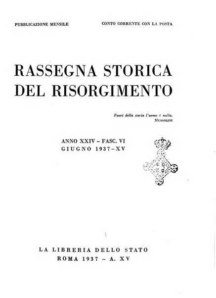 Rassegna storica del Risorgimento organo della Società nazionale per la storia del Risorgimento italiano