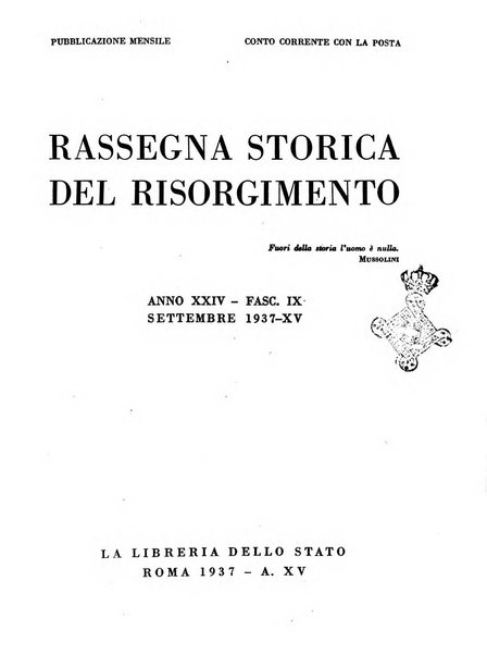 Rassegna storica del Risorgimento organo della Società nazionale per la storia del Risorgimento italiano