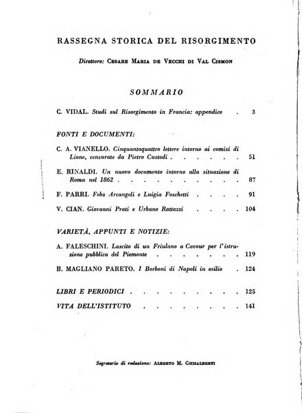 Rassegna storica del Risorgimento organo della Società nazionale per la storia del Risorgimento italiano