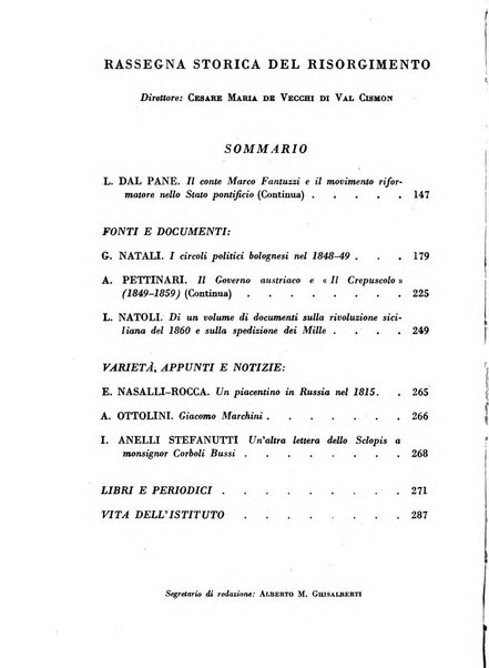 Rassegna storica del Risorgimento organo della Società nazionale per la storia del Risorgimento italiano