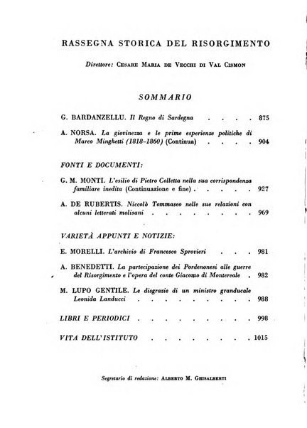 Rassegna storica del Risorgimento organo della Società nazionale per la storia del Risorgimento italiano