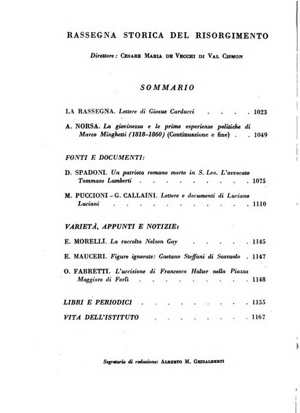 Rassegna storica del Risorgimento organo della Società nazionale per la storia del Risorgimento italiano