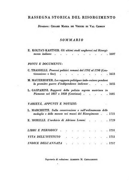 Rassegna storica del Risorgimento organo della Società nazionale per la storia del Risorgimento italiano