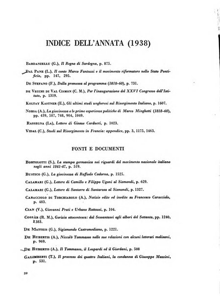 Rassegna storica del Risorgimento organo della Società nazionale per la storia del Risorgimento italiano