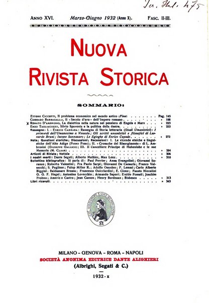 Nuova rivista storica