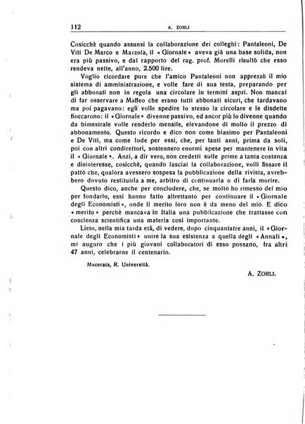 Giornale degli economisti e annali di economia