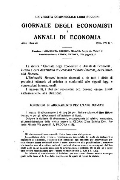 Giornale degli economisti e annali di economia