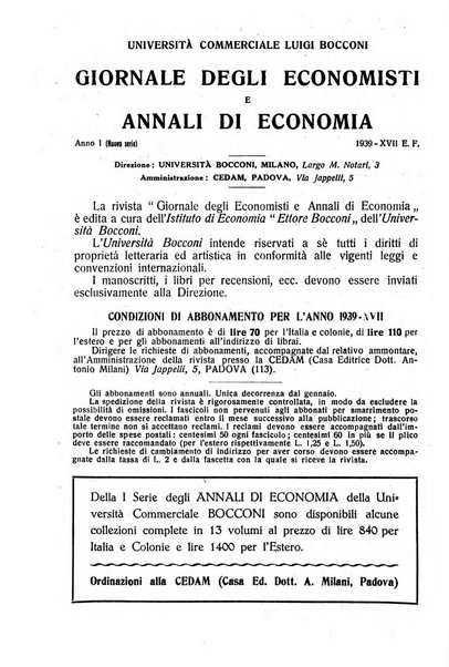 Giornale degli economisti e annali di economia