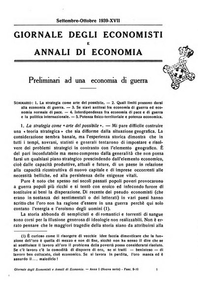 Giornale degli economisti e annali di economia