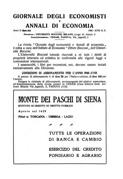 Giornale degli economisti e annali di economia