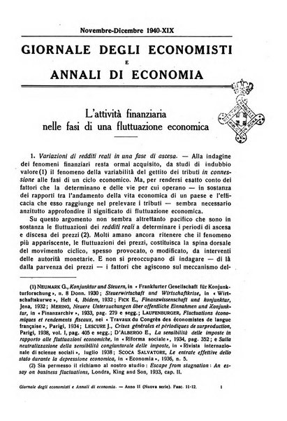 Giornale degli economisti e annali di economia