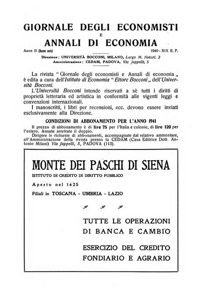 Giornale degli economisti e annali di economia