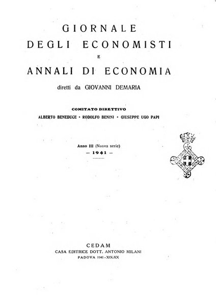 Giornale degli economisti e annali di economia