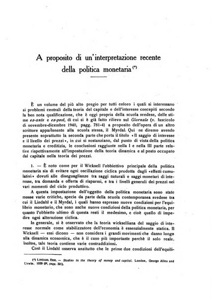 Giornale degli economisti e annali di economia