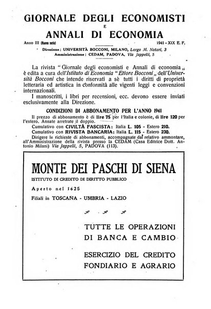 Giornale degli economisti e annali di economia