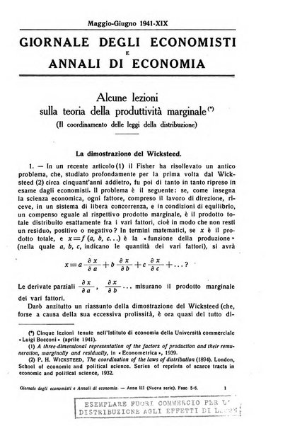 Giornale degli economisti e annali di economia