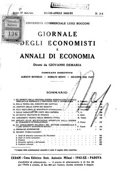 Giornale degli economisti e annali di economia