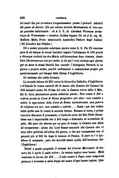 La civiltà cattolica pubblicazione periodica per tutta l'Italia