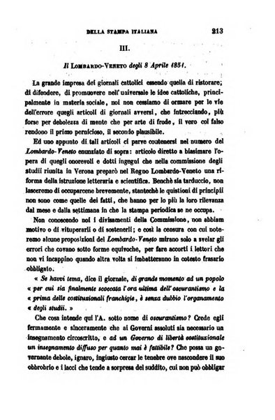 La civiltà cattolica pubblicazione periodica per tutta l'Italia