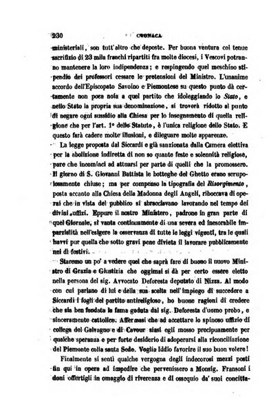 La civiltà cattolica pubblicazione periodica per tutta l'Italia