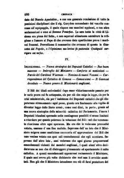 La civiltà cattolica pubblicazione periodica per tutta l'Italia