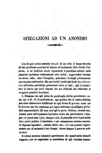 La civiltà cattolica pubblicazione periodica per tutta l'Italia