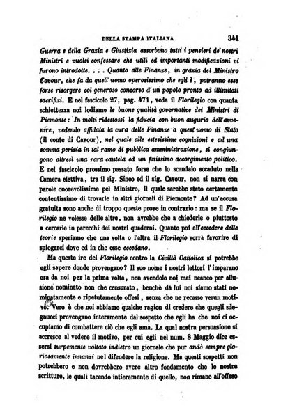 La civiltà cattolica pubblicazione periodica per tutta l'Italia