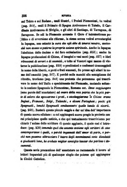 La civiltà cattolica pubblicazione periodica per tutta l'Italia