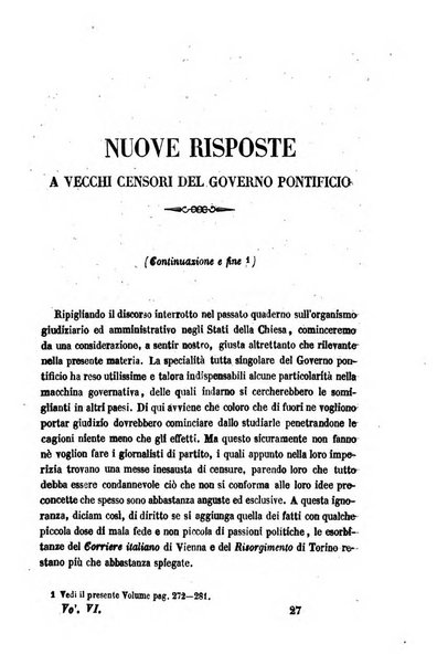 La civiltà cattolica pubblicazione periodica per tutta l'Italia