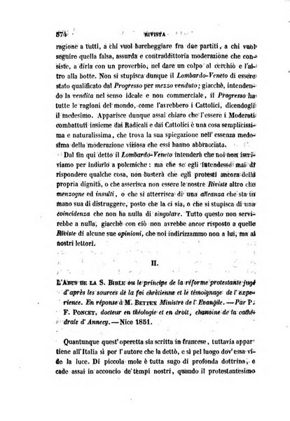 La civiltà cattolica pubblicazione periodica per tutta l'Italia