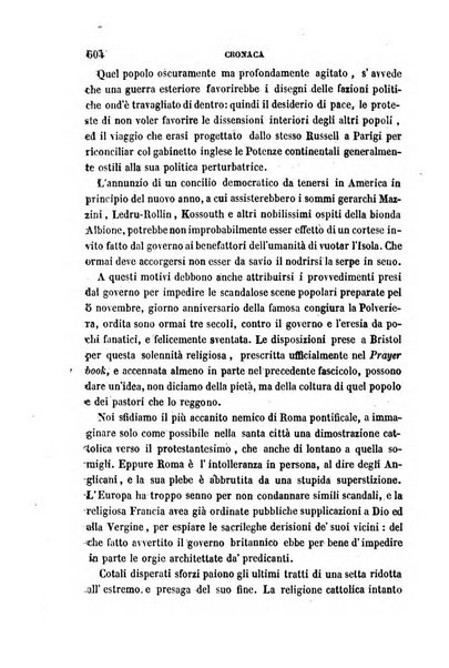 La civiltà cattolica pubblicazione periodica per tutta l'Italia