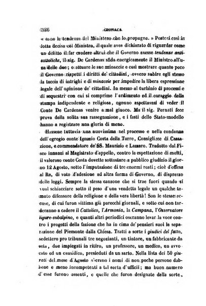 La civiltà cattolica pubblicazione periodica per tutta l'Italia