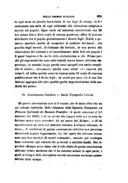 La civiltà cattolica pubblicazione periodica per tutta l'Italia