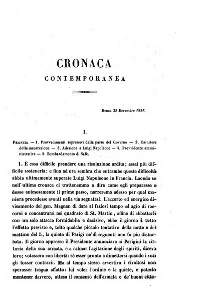 La civiltà cattolica pubblicazione periodica per tutta l'Italia