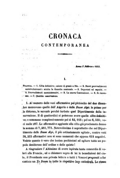 La civiltà cattolica pubblicazione periodica per tutta l'Italia