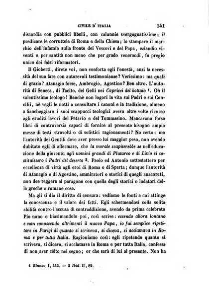 La civiltà cattolica pubblicazione periodica per tutta l'Italia